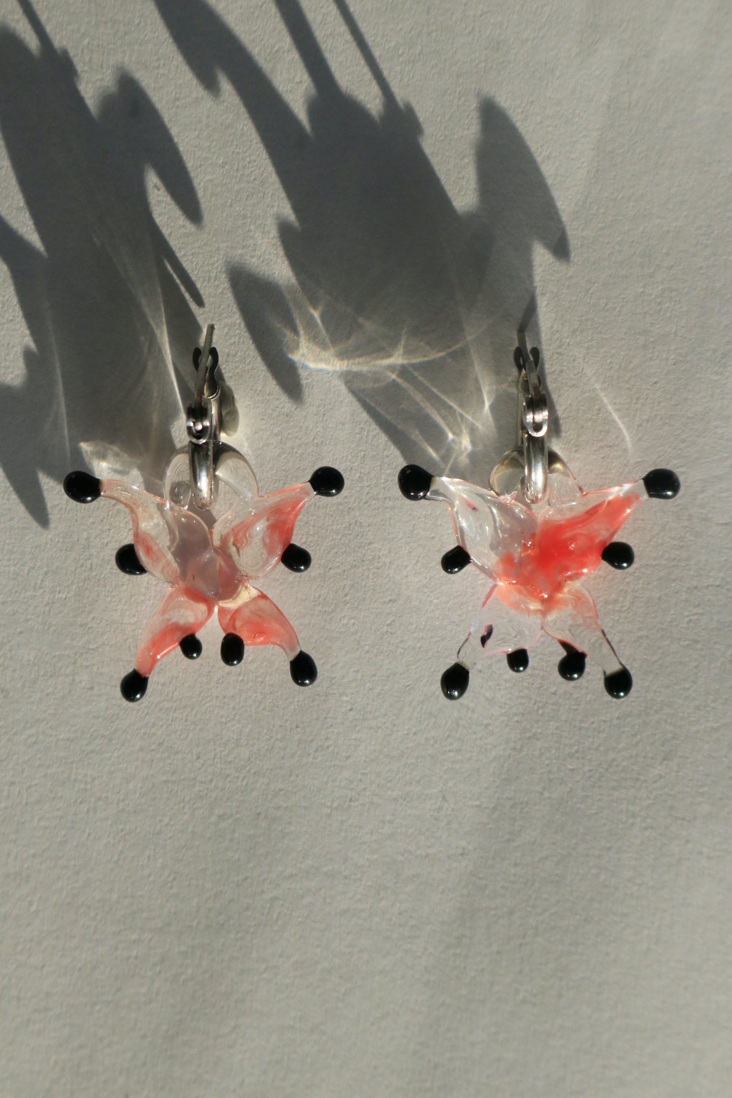 Small Red Sprite Butterfly Earrings